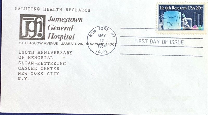 Jamestown New York General Hospital 2087 Health Research Sloane Kettering 100th