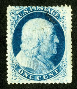 US Stamps # 22 MH VF Type IIIa Several Faults Fresh Color Scott Value $2,200.00 