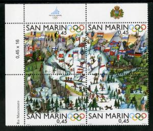 SAN MARINO 1670 MNH S/S SCV $5.00 BIN $3.00 WINTER SPORTS OLYMPICS