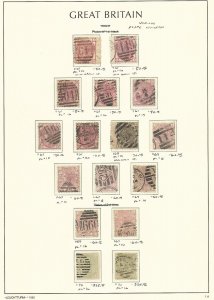 Great Britain Stamp Collection on Lighthouse Page 1873-80, #61//70 SCV $1490