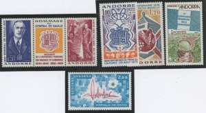 Andorra (French) #218a/234/235/241/261 Mint (NH) Single