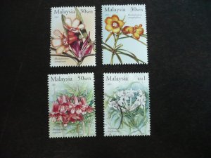 Stamps - Malaysia - Scott# 1000-1003 - Mint Hinged & Used Set of 4 Stamps