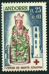 Andorra Fr B1,MNH.Michel 190. Red Cross 1964.Virgin of St Colona.