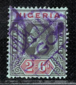 NIGERIA KGV Stamp SG.9 2s/6d High Value (1914) *LAGOS* Violet Postmark LBLUE21