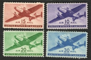 1941 United States Sc #C27-30 - BOB Air Mail stamps MH