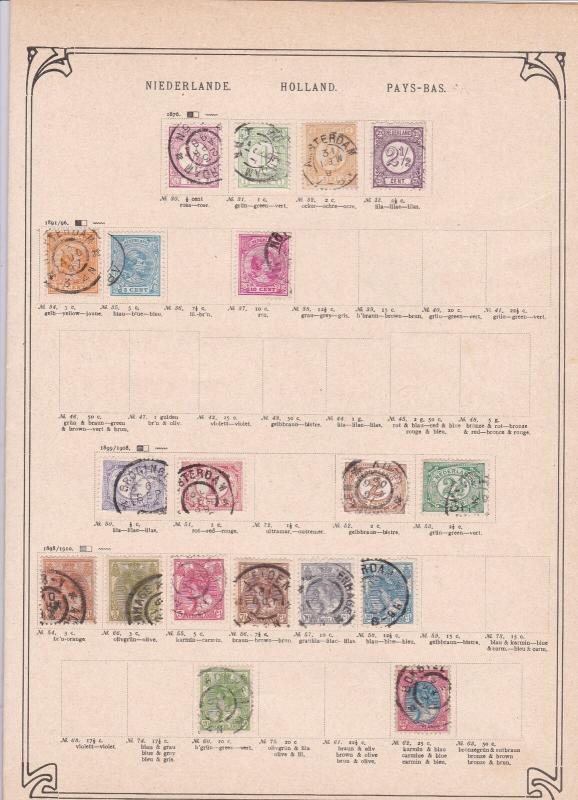 netherlands stamps collection on album pages ref r8713