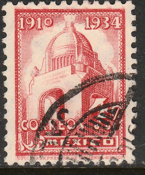 MEXICO 709, 4c REVOLUTION MONUMENT 1934 DEFINITIVE USED. F-VF. (526)