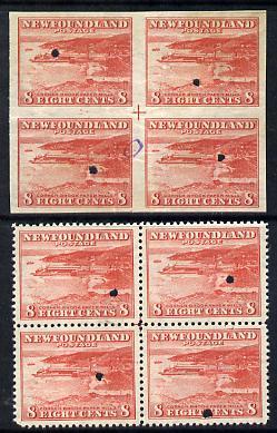 Newfoundland 1941-44 KG6 Paper Mills 8c in perf & imperf ...