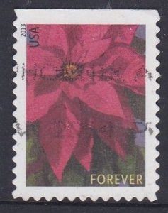 USA -- 2013 - 2013 Flowers - Poinsettia - Forever 46c - used