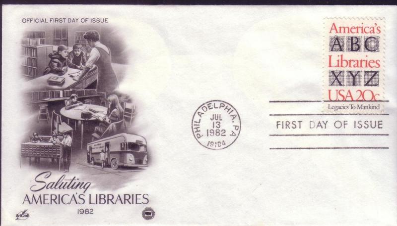 US FDC Sc.# 2015 Saluting Americas Libraries L706