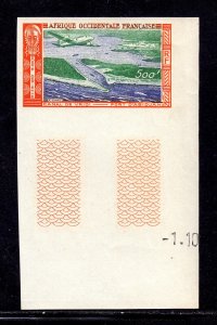 FRENCH WEST AFRICA — SCOTT C16 — 1951 VRIDI CANAL AIRMAIL, IMPERF PROOF — MH