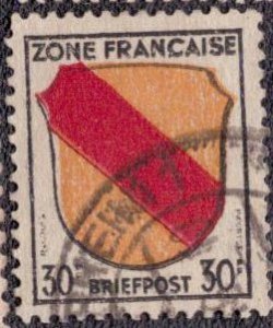 Germany -French Occupation 1945 -  4N10 Used