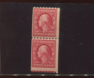Scott 391 Washington Mint Coil Pair  of 2 Stamps NH (Stock 391-A11)