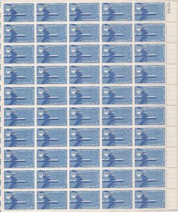 US Stamp 1957 Air Force Anniversary Airmail 50 Stamp Sheet  C49