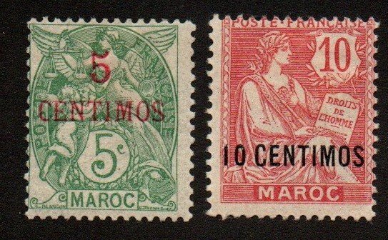 French Morocco 15-16 Mint Hinged