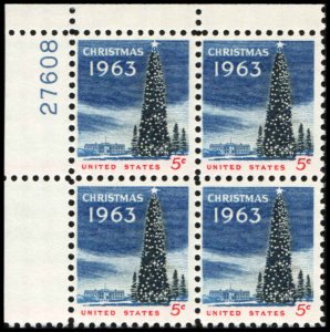 US #1240 CHRISTMAS MNH UL PLATE BLOCK #27608