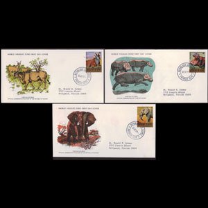 GUINEA 1977 - FDC - C137-9 Endang.Animals Set of 3