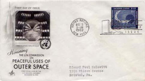 United Nations, First Day Cover, Space