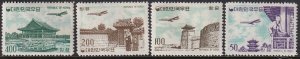 Korea Sc# C23 / C26 1961 complete airmail set MMH CV $110.00