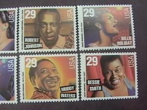 U.S.#2854-2861-MNH-COMPLTE SET-LEGENDS OF AMERICAN MUSIC/JAZZ/BLUES SINGERS-1994