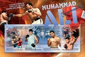 BURUNDI 2012 - 70th Anniversary of Muhammd Ali M/S. Official issues.