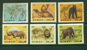 Ajman #412-17(1969 Mammals set)  VFMNH CV €6