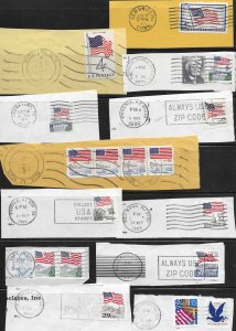 US Flag Stamp cancellation collection.  16 different stamps.  Nice.