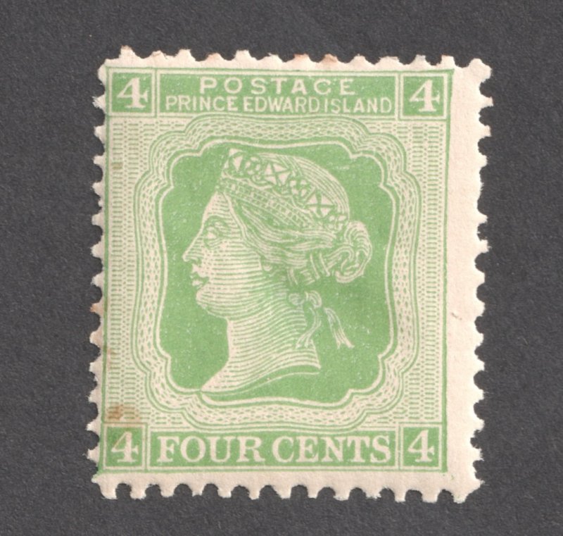 Prince Edward Island, Scott 14i, Mint NH, Yellow Green, See Description