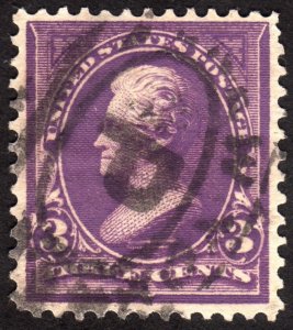 1895, US 3c, Jackson, Used, Nice centered & strong impression, Sc 268