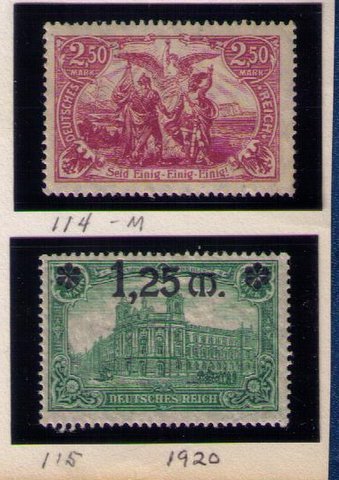 MNH Germany Sc 114-115,Spectacular Set,Xtra Fine