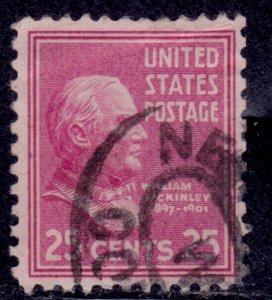 United States, 1938, William McKinley, 25c, sc#829, used