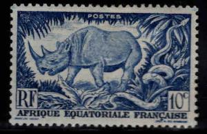 French Equatorial Africa  AEF Scott 166 MH* Rhino stamp