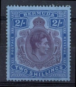 Bermuda 1938 2/6d reddish purple & ultramarine/grey-blue perf14 chalky paper s