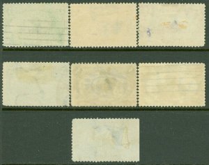 EDW1949SELL : USA 1898 Scott #285-91 Used. Light cancels. Small faults. Cat $347