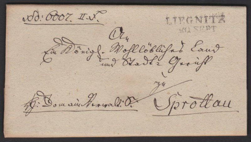 POLAND 1841 cover - folded entire ex LIEGNITZ...............................G197