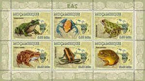 MOZAMBIQUE - 2007 - Frogs - Perf 6v Sheet - Mint Never Hinged