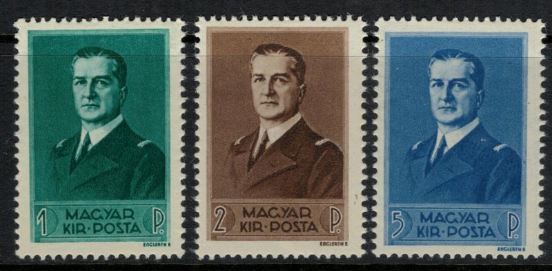 Hungary #525-7*  CV $10.00  Admiral Miklós Horthy, Regent