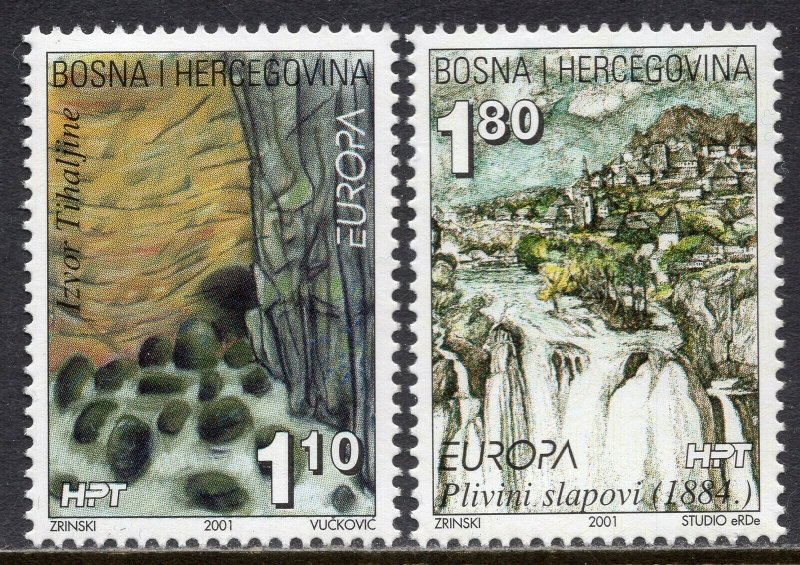 EUROPA 2001 - Bosnia and Herzegovina - Water - Treasure of Nature - MNH Set