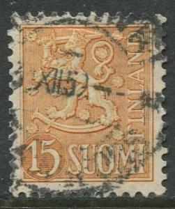 Finland - Scott 318 - Definitives -1954- Used - Single 15m Stamp