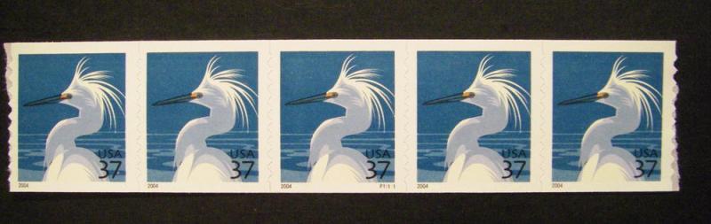 Scott 3829A, 37 cent Egret, PNC5 #P11111, MNH  Beauty