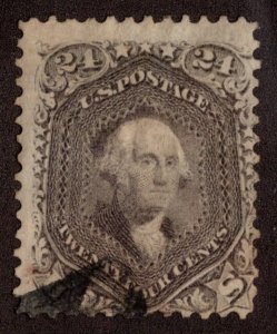 KAPPYSTAMPS USA #78 1862 CIVIL WAR ISSUE 24c WASHNGTON USED NO FAULTS  H251