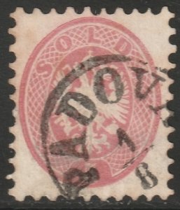 Lombardy Venetia 1864 Sc 22 used Padova cancel