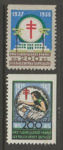 Brazil Charity TB revenue fiscal cinderella stamp-5-02-