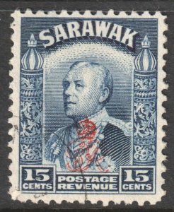 Sarawak Scott 167 - SG158, 1947 GviR Crown Colony 15c used