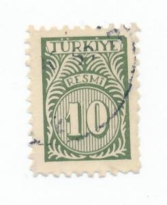 Turkey 1959 Scott o55 used - 10k, Numeral