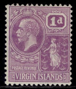 BRITISH VIRGIN ISLANDS GV SG88, 1d bright violet, M MINT.
