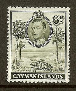 Cayman Isl., Scott #107a, 6p King George VI, P11 1/2x13, MLH