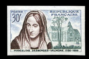 France, 1950-Present #924 (YT 1214) Cat€27.50, 1959 Marceline Desbordes-Val...