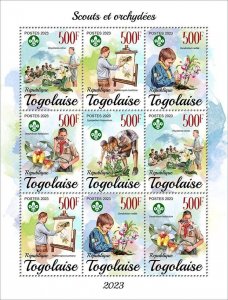 2024 03 - TOGO - SCOUTS & ORCHIDS            9V  complet set    MNH **