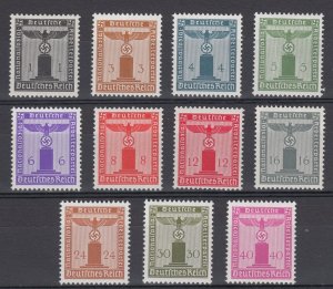 WWII  Third Reich Service Stamps. Full Set Eagle & Swastika MNH Luxe